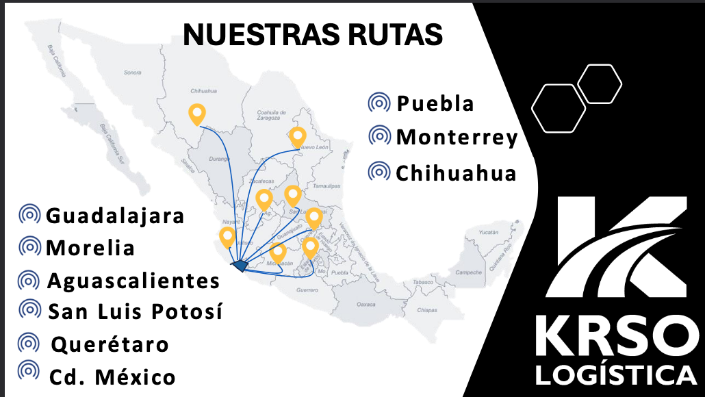 Mapa de rutas KRSO Logística